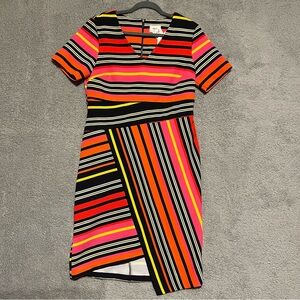 ECI Dress Size Large Colorful Striped, new without tags